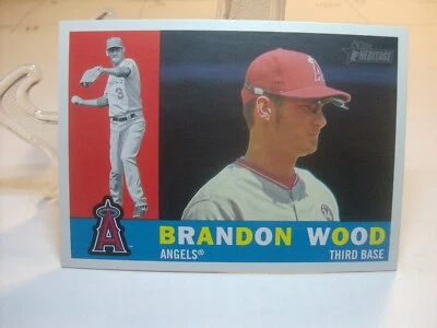 2009 Topps Heritage #527 - Brandon Wood - Los Angeles Angels  09-008 - Image 1 of 2