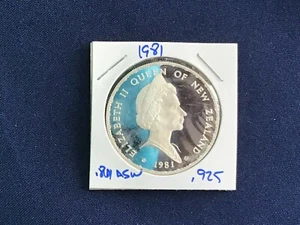 1981 New Zealand Royal Visit Proof Silver Dollar B0824 - Picture 1 of 4