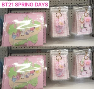 BT21 SPRING DAYS 2024 Acrylic Keyring Set A + B Type, Mousepad BALL CAP Official - Picture 1 of 12