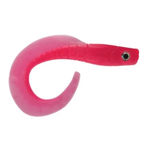 Pez de goma Jenzi Snake Tail Twister rosa cebo de lucio pez depredador cebo - Imagen 1 de 1