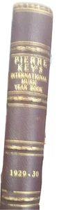 Old Book Decor Pierre Keys Music Yearbook 1929 - 1930 Spine Hubs Delux - Picture 1 of 12