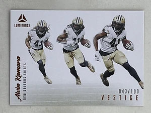 Vestigio Alvin Kamara 2022 Panini Luminance Naranja /100 #VST-AKA Saints Tarjeta RB - Imagen 1 de 2