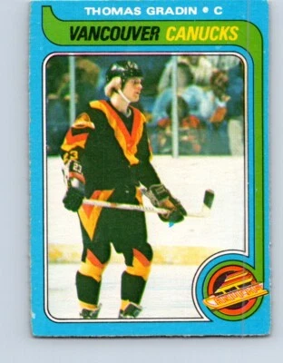 VINTAGE HOCKEY CARD OPC 1979 VANCOUVER CANUCKS THOMAS GRADIN ROOKIE CARD  NO138 - Image 1 of 2