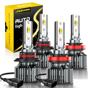 H11 9005 LED Headlight Super Bright Bulbs Kit 8000K White 330000LM High&Low Beam - Picture 1 of 23