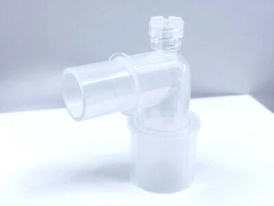 Codo adaptador hembra Luer hembra de circuito de respiración de línea seca de monitoreo de gas de CO2 Foto 1 de 4