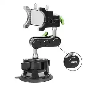 Car Suction Cup Dashboard Mobile Phone Holder 360 Degree Adjustable Metal Arm - Picture 1 of 20