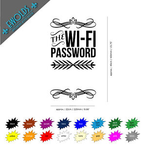 decorative WALL STICKER "the wifi password is " | available in 16 colours