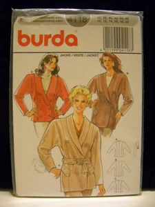 Neu im Paket ~ 90er Jahre ~ Burda ~ #4118 ~ Gr. 10-20 (3) Jackendesigns ~ Muster - Bild 1 von 1