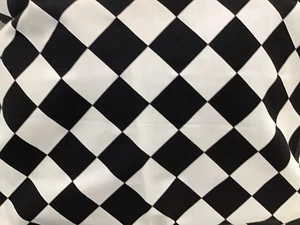 Checkered Black and White Diamond Pillow Cover Zipper Closure 14 x 14 - Picture 1 of 4