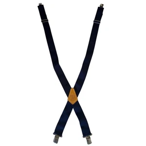 Nicholas No.112 Navy Suspenders Unisex Adjustable USA-Made Clip-On Vtg Style EUC - Picture 1 of 6