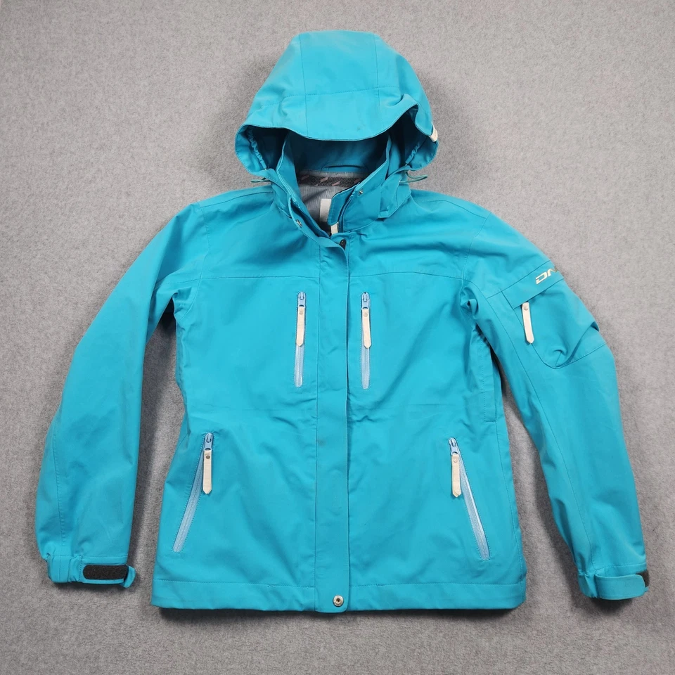 Descente Snowboard Jacket Womens Large Blue Hood Full Zip Ski Vented Coat DNA - Image 1 of 4