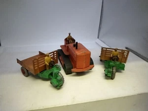 Vintage Dinky Farm Tractor Motocatts X2 With a Heavy Crawler Tractor Original - Picture 1 of 10
