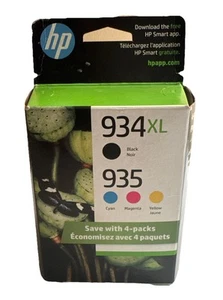 Paquete combinado de tinta HP 934XL 935 negro cian magenta amarillo OEM genuino sellado nuevo - Imagen 1 de 7