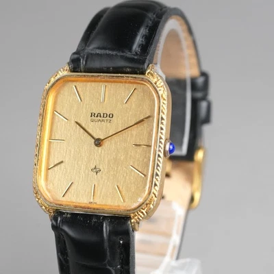 RADO 128.9501.2 Men's Watch  Gold 28mm Vintage New Battery New Leather Band - Image 1 of 4