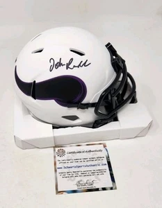 John Randle Minnesota Vikings signed handsigniert Mondfinsternis Mini Helm SS - Bild 1 von 2
