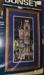 Sunset Victorian Charm House #13666 Counted Cross Stitch Kit 1999 Travis Brown - Picture 1 of 4