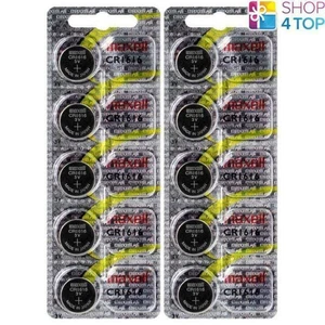 10 Maxell Cr1616 Lithium Batteries 3V Button Cell Ecr1616 Hologram Exp 2029 New - Picture 1 of 1
