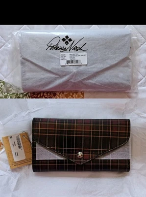 🔥 Patricia Nash Cori 皮革信封钱包,红色格子呢 ✨️全新带标签✨️ MSRP:109.00 美元✨ — 第 1/4 张图片