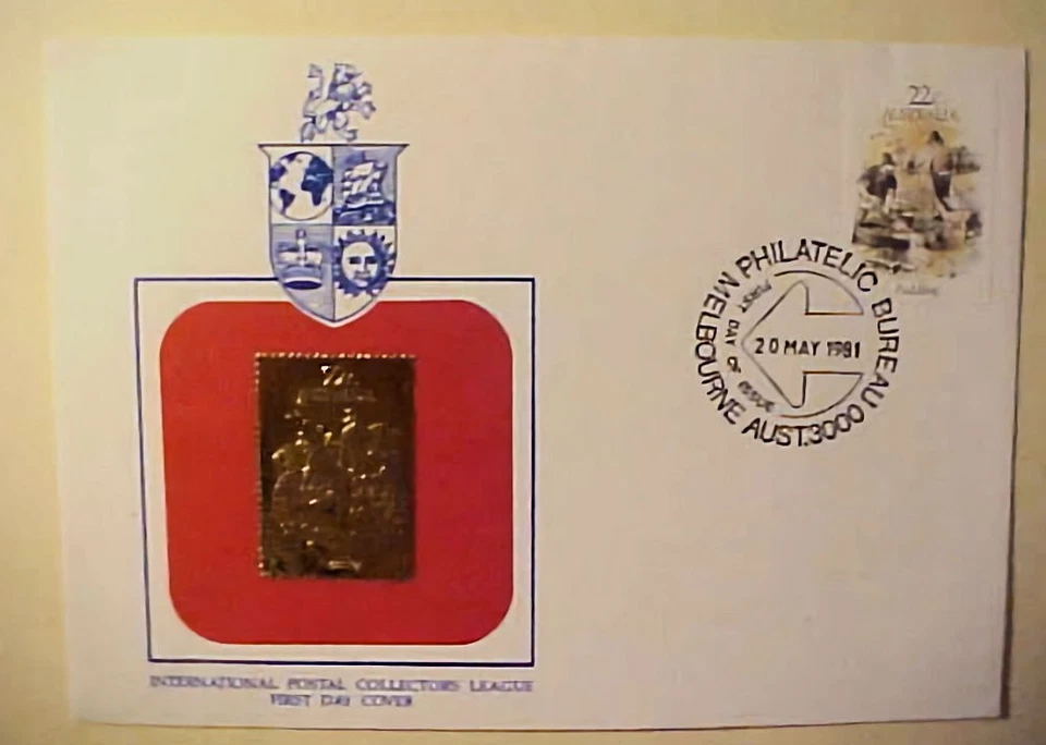 AUSTRALIA FDC GOLD FOIL 1981 MY 20 - Image 1 of 1
