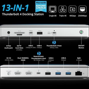 Thunderbolt 4 Hub with Dual HDMI 4K@60Hz - Picture 1 of 10