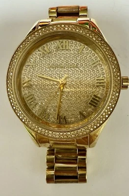 Michael Kors MK3319 Parker Gold Tone Crystal Watch New Battery - Image 1 of 4