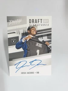 2019 Prestige Draft Day Signatures On Card Auto Josh Jacobs Raiders Packers - Picture 1 of 2