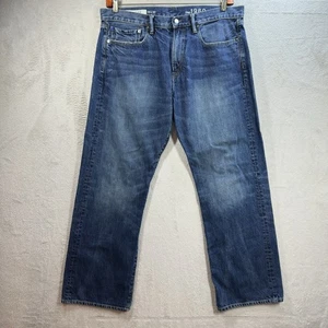 Gap 1969 Jeans Loose Fit Blue Medium Wash Y2K Baggy 109% Cotton Men’s 35x32 - Picture 1 of 7
