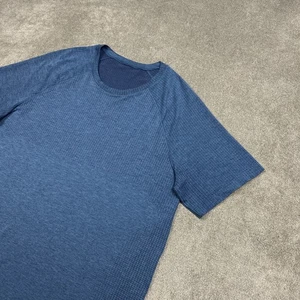 Lululemon Shirt Mens XL Metal Vent Tech Short Sleeve Gym Top Blue Stretch - Picture 1 of 8