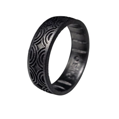 Anillos Enso Grabados Art Deco Silicona Anillo - Platino - Talla 10 Foto 1 de 4