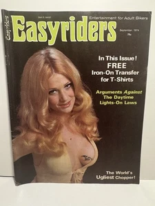 Easyriders Sept 1974 Vintage Motorcycle Magazine David Mann Centerfold Iron On - Imagen 1 de 12
