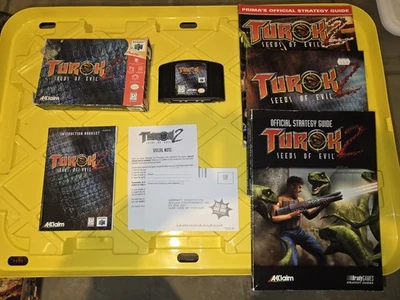 Turok 2 Seeds of Evil For Nintendo 64 N64 CIB Tested With 3 Strategy Guides - Image 1 of 4