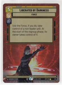 Star Wars Unlimited LotF Hyperspace Foil Card LOF929 Liberated By Darkness - Picture 1 of 1