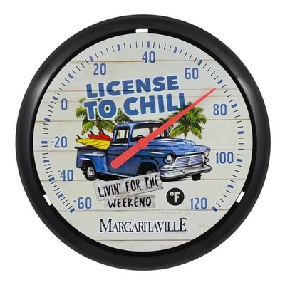 La Crosse  13.5 inch Margaritaville Analog Dial Thermometer Black - Image 1 of 4