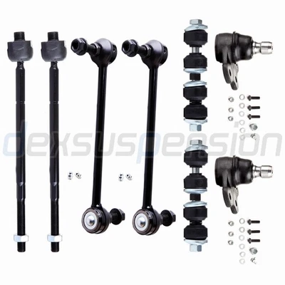 8x Fits 2001-2002 Saturn L100 L200 L300 Front Lower Ball Joints Sway Bar Tie Rod - Image 1 of 4