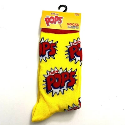 Calcetines Odd Sox Unisex Kelloggs Corn Pops Desayuno Cereal Novedad Amarillo Rojo Foto 1 de 4
