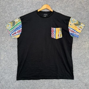 Coogi OG Patchwork Graphic Tee Shirt Mens 3XL Black *distressed* Retro - Picture 1 of 12