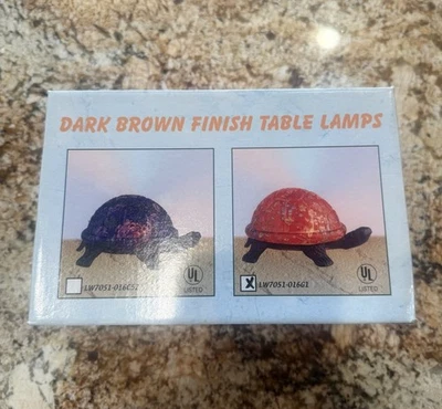 Lámpara de Mesa Tortuga Mosaico Vitral Estilo Tiffany De Colección Luz Nocturna NUEVA Bombilla Foto 1 de 2