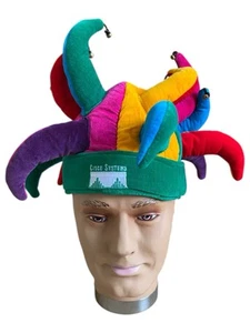 Cisco Systems Jester Employee Event Hat Bells Horns Velvet Tech Memorabilia - Picture 1 of 5