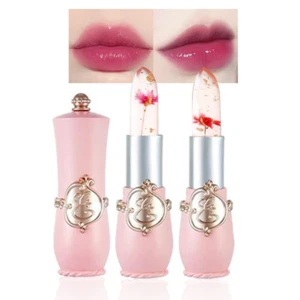 BINGBRUSH 2 piezas lápiz labial que cambia de color, cristal rosa flor gelatina pH estado de ánimo largo La - Imagen 1 de 11