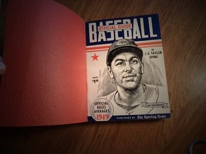1949 SPORTNACHRICHTEN BASEBALL-FÜHRER & REKORDBUCH KUNSTLEDEREINBAND LOU BOUDREAU - Bild 1 von 22