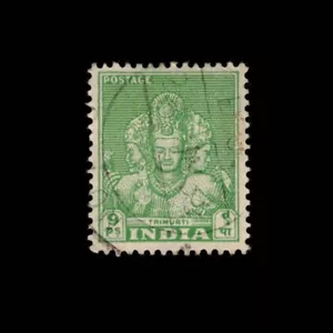 India, Scott 209, Trimurti, 1949, used, 108339 - Picture 1 of 2