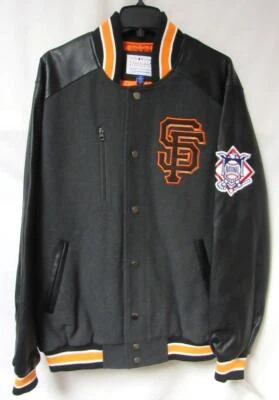 San Francisco Giants Men's Size Large Jacket w/Faux Leather Sleeves B1 709 - Image 1 of 3