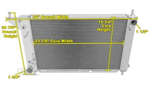 Atomic Champion 2 Row All Aluminum Radiator for 1996 Ford Mustang V8 Engine - Foto 1 di 7