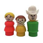 Vintage Fisher Price Little People Farm Family Set 677 ~ Mom Dad & Girl