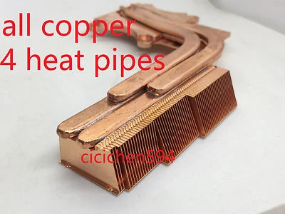 4 Heats For DELL ALIENWARE AW 17 R5 2013 AW 17 R6 2014 CPU Cooling Heatsink - Image 1 of 4