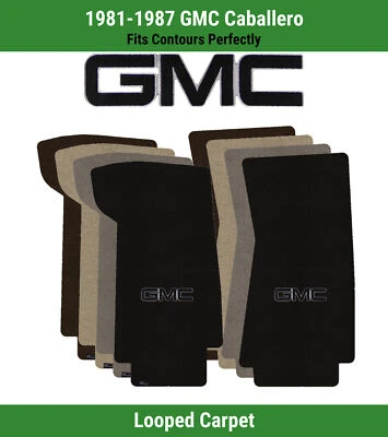 Lloyd Classic Loop Front Carpet Mats for '81-87 GMC Caballero w/Black GMC 1 Logo - Image 1 of 4