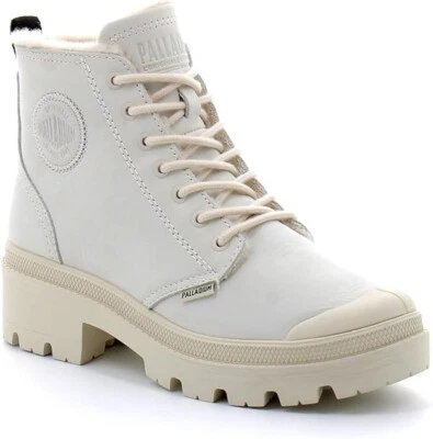 Palladium Pallabase Nubuck Zip Women's Boots Whitecap Grey Size 7.5 Leather NEW - Image 1 of 4