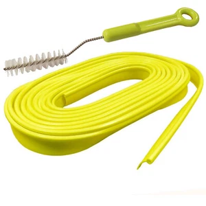 2 x CARAVAN AWNING RAIL PROTECTOR STRIP x 12 metres + BRUSH - YELLOW motorhome - Picture 1 of 1