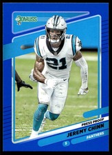 2021 Donruss Blue Press Proof 221 Jeremy Chinn Panthers  Football Card