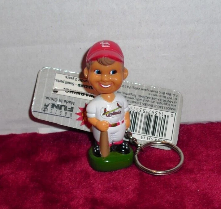 St. Louis Cardinals Bobblehead Keychain MLB Merchandise 1997 Basic Fun - Image 1 of 1